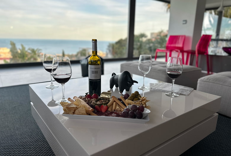 Selección personalizada de vinos Mesa con aperitivo y vino