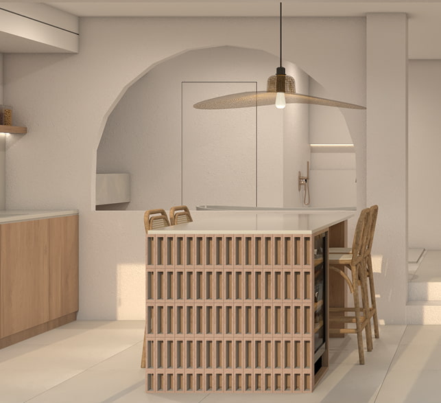 Lofts de diseño Moderna cocina del loft