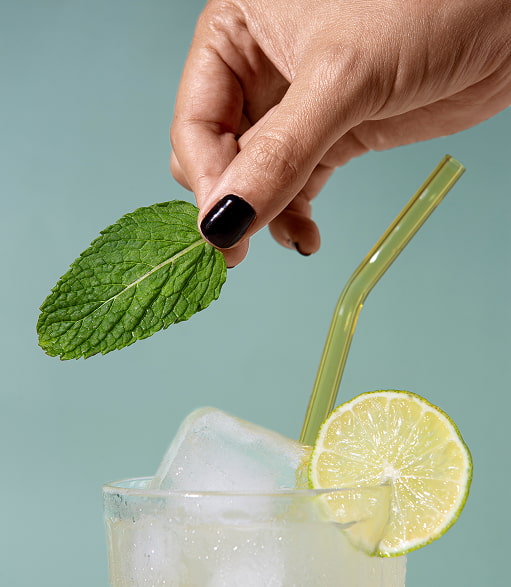 Mojito avec une paille